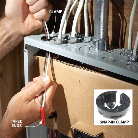 how to metal electrical box clamps|breaker box cable clamp.